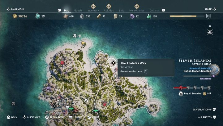 How to start: Speak with Thaletas after The Thaletas Way quest - AC Odyssey: Silver Islands, Side Quests - Side Quests - Assassins Creed Odyssey Guide