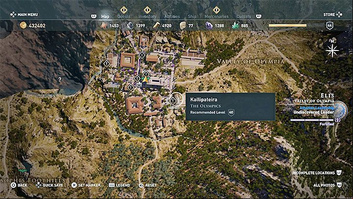 Starting location: Get to the Olympics village where Kallipateira and Demeter the Priestess reside - AC Odyssey: Elis, Side Quests - Side Quests - Assassins Creed Odyssey Guide