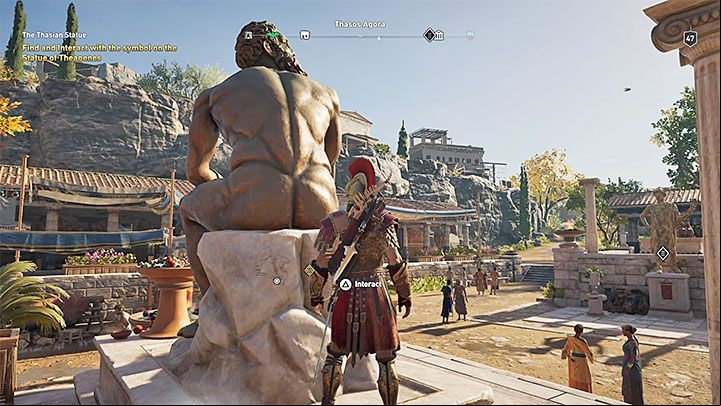The Thasian Statue is located on the Thasos Island - AC Odyssey: Elis, Side Quests - Side Quests - Assassins Creed Odyssey Guide