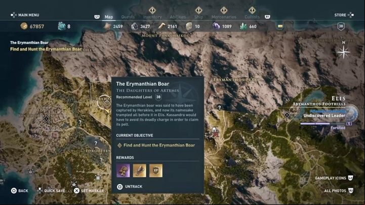 Location: Elis - The Erymanthian Boar (Elis) - Hunting for Seven Beasts Assassins Creed Odyssey - Hunting for Seven Beasts - Assassins Creed Odyssey Guide