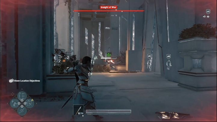 A lantern is located in the center of the great hall - AC Odyssey Fate of Atlantis: Insight of War, Perception of Hermes - Perception of Hermes - Assassins Creed Odyssey Guide