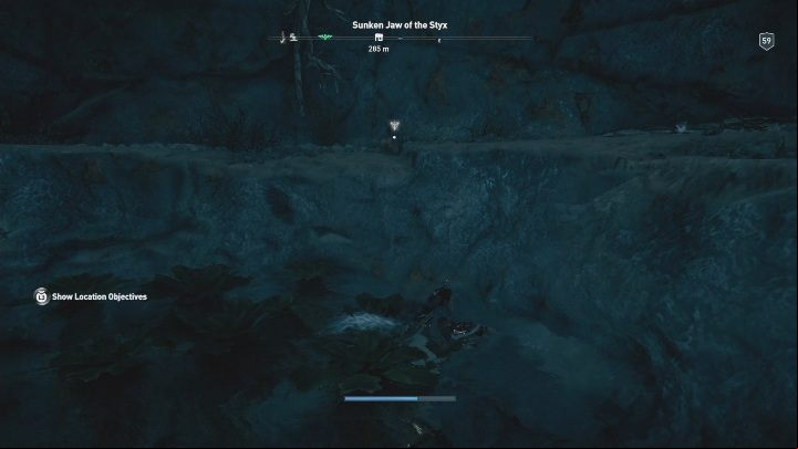 When you reach the end of the underwater cave, swim up to the Surface - AC Odyssey Fate of Atlantis: Sunken Jaw of the Styx, Perception of Hermes - Perception of Hermes - Assassins Creed Odyssey Guide