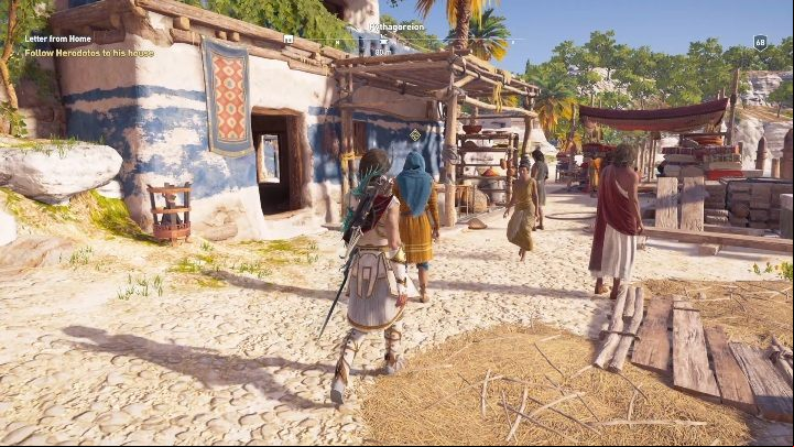 When you get to a designated place, take Herodotos to his house - Every Story Has An Ending - Side Quests in Assassins Creed Odyssey - Free DLC Side Quests - Assassins Creed Odyssey Guide