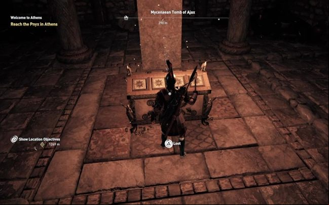 Go back and head to the crack Ahead - AC Odyssey: Tombs in Attika - Tombs - Assassins Creed Odyssey Guide