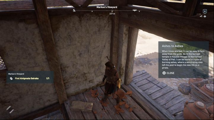 The location of the Ainigmata Ostraka: Marcos Vineyard - AC Odyssey: Ainigmata Ostraka in Kephallonia Islands - Ainigmata Ostraka - Assassins Creed Odyssey Guide