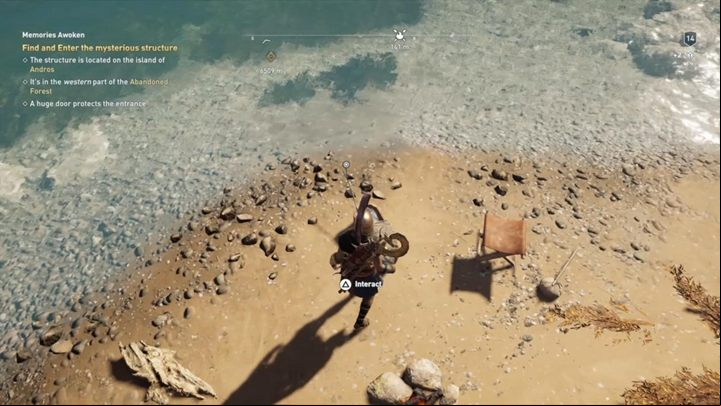 How to solve the riddle: Go to a small islet, that looks like a top of a rod and a lure - AC Odyssey: Ainigmata Ostraka in Malis - Ainigmata Ostraka - Assassins Creed Odyssey Guide