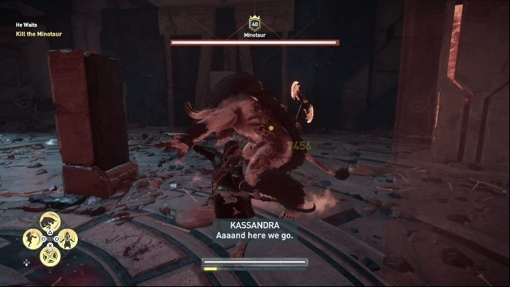 The Minotaur uses an axe, dealing heavy long-range damage - AC Odyssey: Minotaur - Mythical creatures - Mythical creatures - Assassins Creed Odyssey Guide