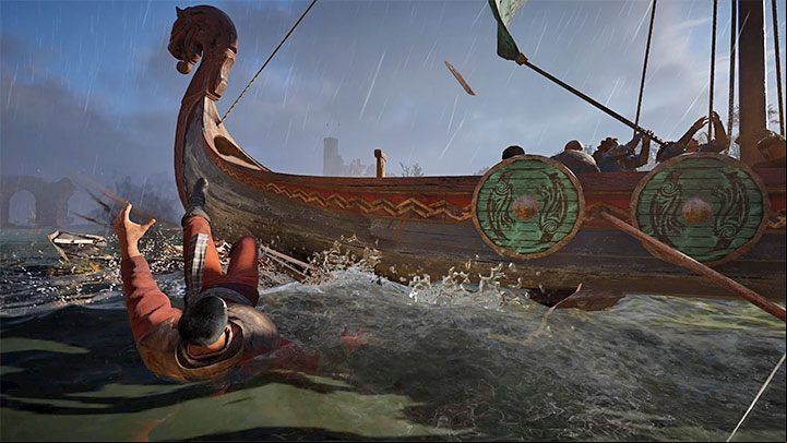 Don't forget to raise the sails when moving towards the boat you're about to ram - Assassins Creed Valhalla: How to unlock Row Rage trophy? - Trophy guide - Assassins Creed Valhalla Guide and Walkthrough