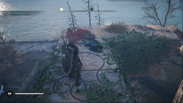 Look around the marshes to find Olav, the Halfdan scout - Assassins Creed Valhalla: Road to Hamartia - Eurvicscire - Assassins Creed Valhalla Guide and Walkthrough