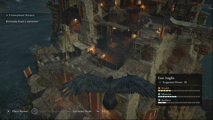 The fortress is very well guarded, but if you act methodically, you will be able to eliminate all guards quietly - Assassins Creed Valhalla: A Triumphant Return - East Anglia - Assassins Creed Valhalla Guide and Walkthrough