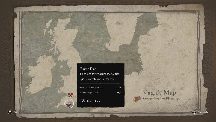Map: River Exe - Assassins Creed Valhalla: The Legend of Saint George 2 - Walkthrough - Assassins Creed Valhalla Guide and Walkthrough