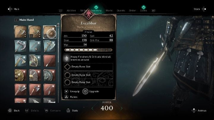 After placing all the tablets, the sword will start to shine - Assassins Creed Valhalla: Excalibur - how to get it? - Legendary items - Assassins Creed Valhalla Guide and Walkthrough