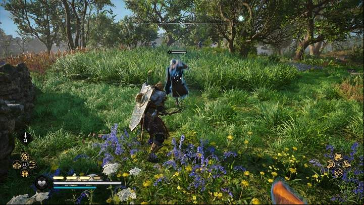 On the fourth try, the animal will lead you to a place guarded by a bunch of bandits who will try to take Lady Trotters away from you - Assassins Creed Valhalla: The Boar with the Golden Nose - Essexe - Assassins Creed Valhalla Guide and Walkthrough