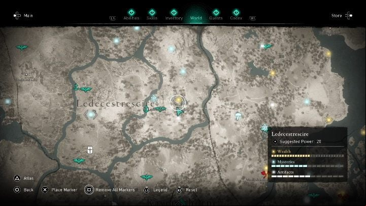 You will find the mask in the southern part of the region - Assassins Creed Valhalla: Roman artifact - Ledecestrescire secrets, locations - Ledecestrescire - Assassins Creed Valhalla Guide and Walkthrough