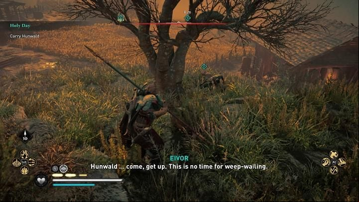 You'll find Ljuvfina west of town - she's fighting some soldiers there - Assassins Creed Valhalla: Holy Day - Hamtunscire - Assassins Creed Valhalla Guide and Walkthrough
