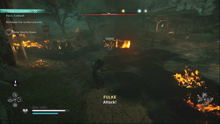 Not all soldiers will die immediately so you will have to deal with the rest of the guards the usual way - Assassins Creed Valhalla: Fiery Ambush - Oxenefordscire - Assassins Creed Valhalla Guide and Walkthrough