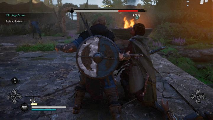 When your opponent is stunned, you will be able to launch a powerful attack, which will seriously damage the health of the boss - Assassins Creed Valhalla: The Saga Stone - Oxenefordscire - Assassins Creed Valhalla Guide and Walkthrough
