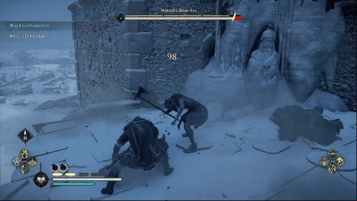 Go to this opponent with full health, rations and full adrenaline bar - Assassins Creed Valhalla: Lost Drengr - Eurvicscire, Secrets, Locations - Eurvicscire - Assassins Creed Valhalla Guide and Walkthrough