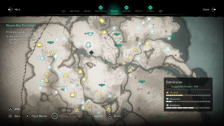You will find this treasure west of the Jorvik - Assassins Creed Valhalla: Treasuree of Britain - Eurvicscire, Secrets, Locations - Eurvicscire - Assassins Creed Valhalla Guide and Walkthrough