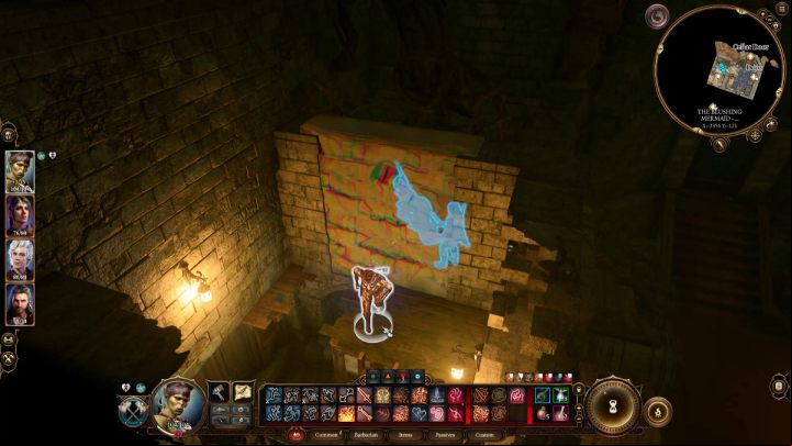 Once you discover the door, rotate the camera so the cursor is on its other side and click anywhere - Baldurs Gate 3: How to save Vanra - walkthrough - Act 3 - Baldurs Gate 3 Guide, Walkthrough