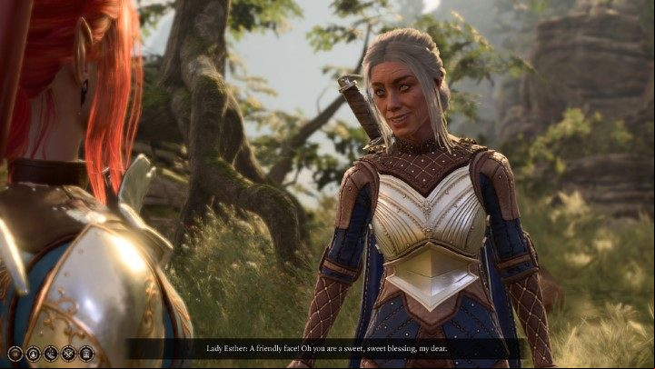 If you go right, you'll meet Lady Esther - Baldurs Gate 3: Mountain - Act 1 - Baldurs Gate 3 Guide, Walkthrough