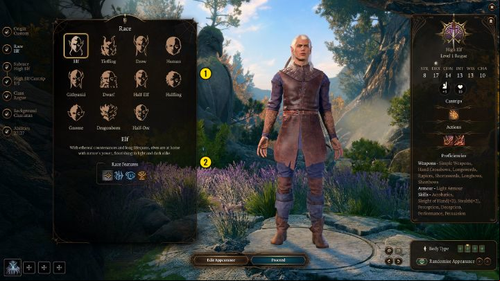 In Baldurs Gate 3 you have 11 races to choose from, each of which is unique in its own way and may have its own subraces - Baldurs Gate 3: Character creation - class, race, abilities - Basics - Baldurs Gate 3 Guide, Walkthrough