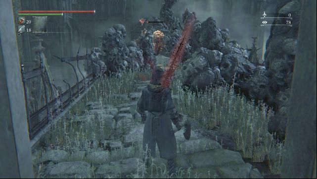 Immediately after entering the bridge you must watch out for your frenzy. - How to find Blood Rock in Bloodborne? | FAQ - FAQ - Bloodborne Game Guide & Walkthrough