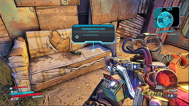 You have to reach various places where particular pages of Avas diary can be found - Sanctuary | Borderlands 3 Side Quest - Side Missions - Borderlands 3 Guide