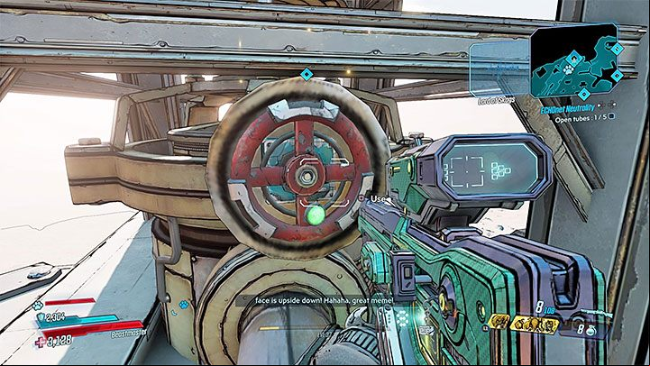 Shooting at the device will fail because it is protected by a force field - a firewall - Sanctuary | Borderlands 3 Side Quest - Side Missions - Borderlands 3 Guide