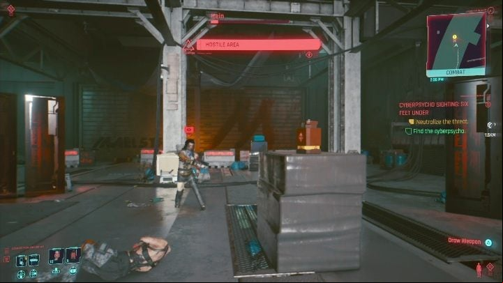 How to start: Complete The Rescue and find your opponent on the map - Cyberpunk 2077: Six Feet Under - cyberpsycho sighting walkthrough - Cyberpsycho Sighting - mini-bosses - Cyberpunk 2077 Guide
