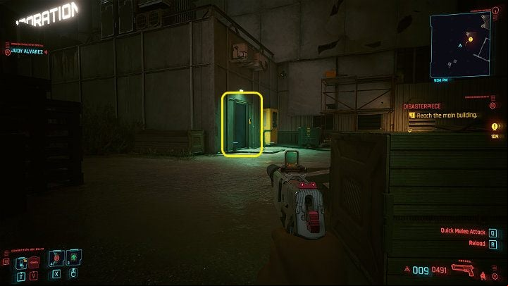 Going straight, you will meet one guard - Cyberpunk 2077: Disasterpiece walkthrough - Act 2 - Cyberpunk 2077 Guide
