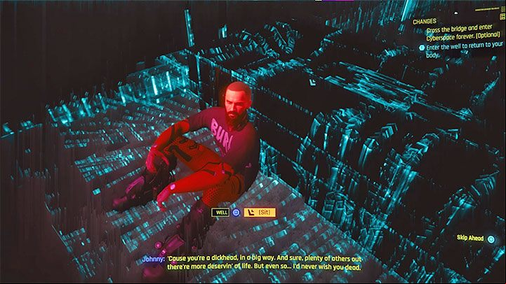 The crucial choice happens during the visit to cyberspace - Cyberpunk 2077: Ending Trophies/Achievements - list - Trophy Guide - Cyberpunk 2077 Guide