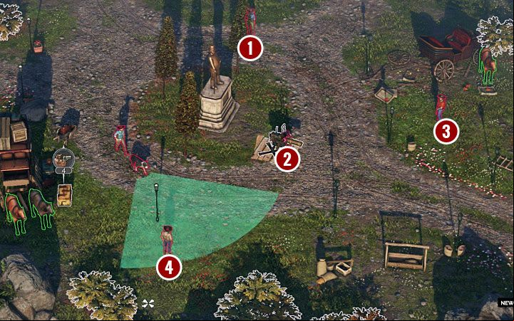 Dont try to get rid of the security dog or its owner - Desperados 3: Escape from the estate - mission 4, walkthrough - Mission 4 - Until Death Do Us Part - Desperados 3 Guide