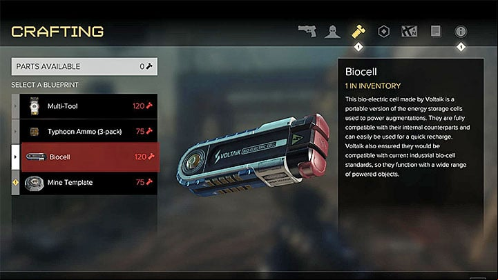 You can craft biocells on your own - Important information about augmentations - Augmentations - Deus Ex: Mankind Divided Game Guide