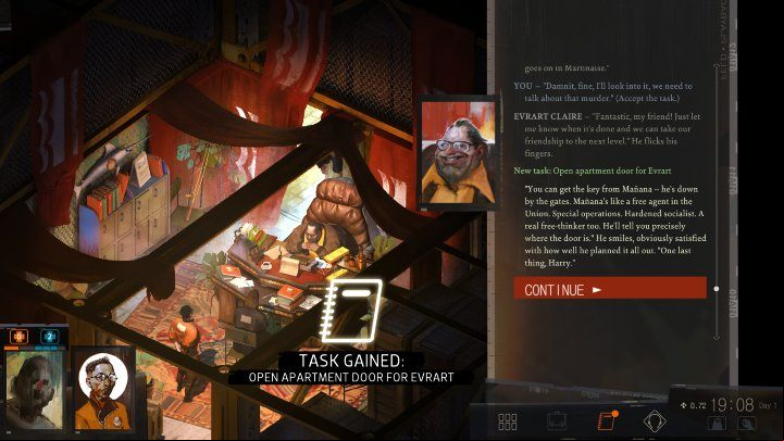 One way to get additional funds to pay off the debt is to accept a 25 Real Novelty cheque from Evrart Claire - Disco Elysium: How to cash Novelty cheque in? - FAQ - Disco Elysium Guide