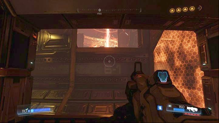 After reaching the place with containers almost at the top of the tower, wait for the path to be clear and then jump to the exit on the other side of the tunnel - Doom: All secrets in Argent Energy Tower - Secrets - Doom Game Guide & Walkthrough