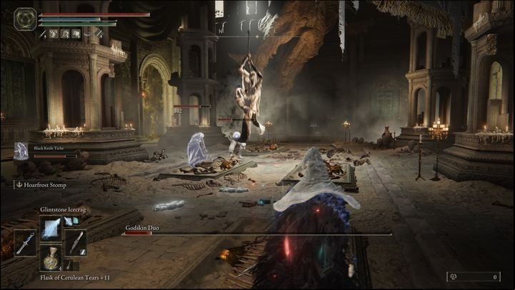 If you kill one of the bosses, you will have some time before the next one appears - Elden Ring: How to beat Godskin Duo? - Crumbling Farum Azula - Elden Ring Guide