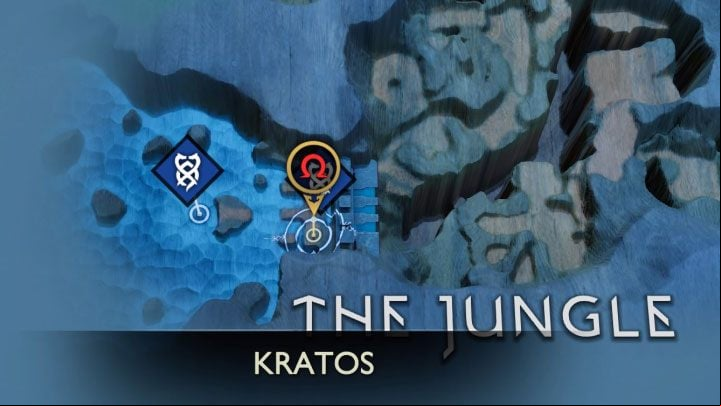 The first artefact fragment is on the other side of the dam in the Jungle region - God of War Ragnarok: Casualties of War - walkthrough - Favors - Vanaheim - God of War Ragnarok Guide