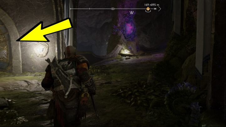 When following Tyr at the beginning of the temple tour, jump down to the lower level of the building - God of War Ragnarok: Temple of Light, Alfheim - secrets, collectibles - Alfheim - God of War Ragnarok Guide