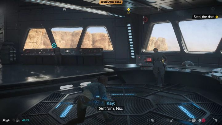 There are two enemies in the control room - Star Wars Outlaws: Jabbas Favor - walkthrough - Tatooine - Star Wars Outlaws Guide
