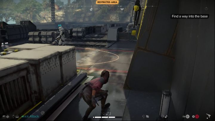 Approach the door with the camera above it - Star Wars Outlaws: The Droidsmith - walkthrough - Akiva - Star Wars Outlaws Guide