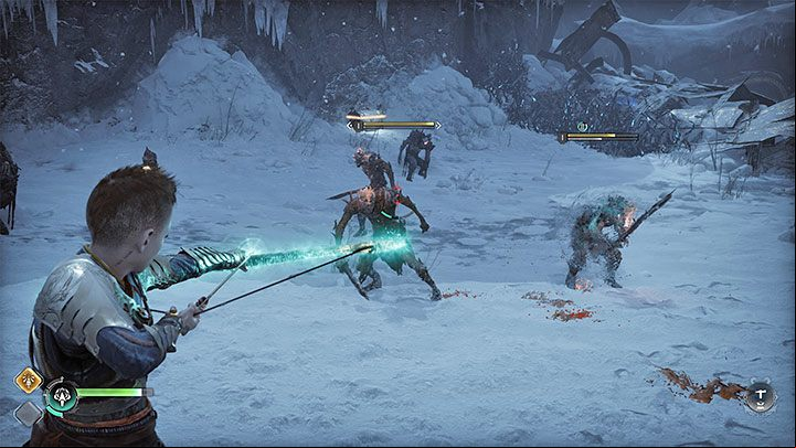 You will enemies as Atreus for the first time - God of War Ragnarok: Old Friends - walkthrough - Walkthrough - God of War Ragnarok Guide