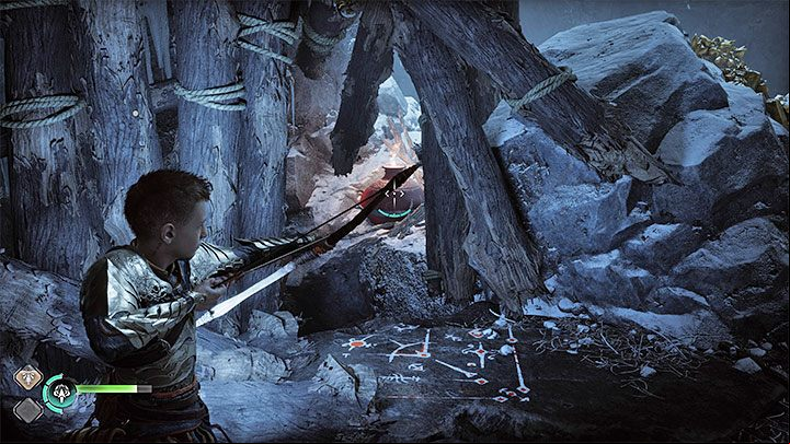 Reach the narrow entrance to the cave - God of War Ragnarok: Old Friends - walkthrough - Walkthrough - God of War Ragnarok Guide