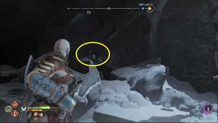 Once you're inside the treasury and summon your Axe, the lattice will lower back down - God of War Ragnarok: The Lost Treasury, Midgard - secrets, collectibles - Midgard - God of War Ragnarok Guide