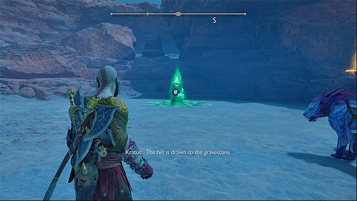 The Berserker Gravestone is in the Forbidden Sands region, but initially you cannot start the fight even if you approach the map marker - God of War Ragnarok: How to defeat the Brserker Hjalti the Stolid? - Berserkers - God of War Ragnarok Guide