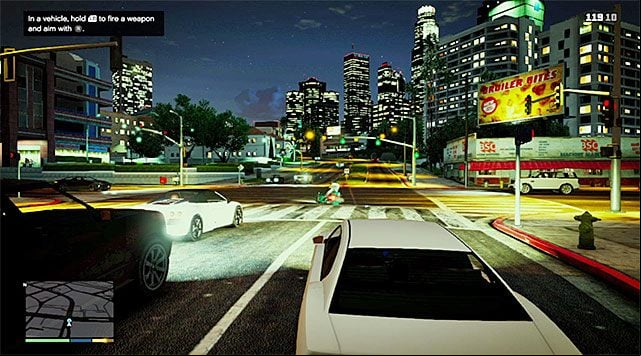 Franklin can shoot from a vehicle more effectively than his colleagues - GTA 5: Fights using vehicles, tips - Fights - GTA 5 Guide