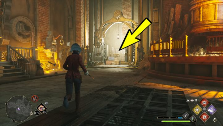 Go through the round door and set the stove on fire with any fire spell - Hogwarts Legacy: Hogwarts Valley - Collection Chests - Collection Chests - Hogwarts Legacy Guide