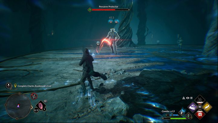The final battle of this stage is very similar to Percival Rackham's Trial - Hogwarts Legacy: Charles Rookwoods Trial - Main quests - Hogwarts Legacy Guide