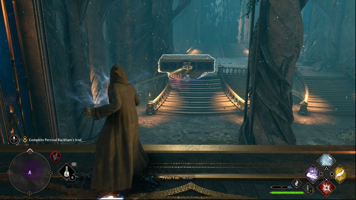 There are more animated statues in the new location and the battle ensuing is same as the previous one - Hogwarts Legacy: Percival Rackhams Trial - Main quests - Hogwarts Legacy Guide