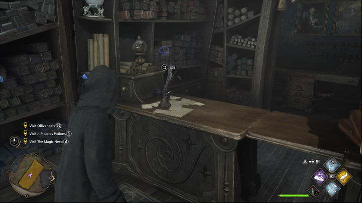 The shop is in the central part of Hogsmeade - Hogwarts Legacy: Welcome to Hogsmeade - Main quests - Hogwarts Legacy Guide